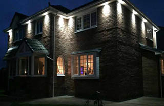 outside down lights fitted