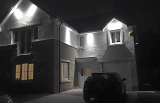 outside down lights fitted